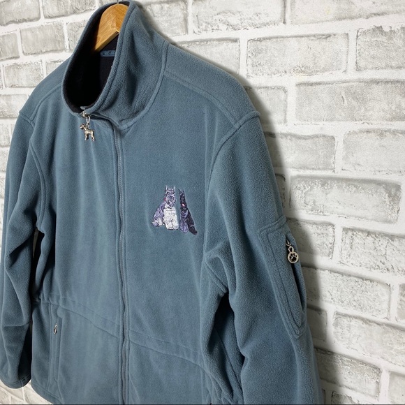 Danbury Mint Schnauzer Dogs Embroidered Fleece - Picture 8 of 16